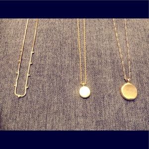 Madewell Gold Coin Layered Necklace Set